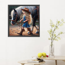 Load image into Gallery viewer, Diamond Painting - Full Round - cowgirl (30*30CM)