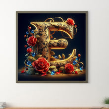Load image into Gallery viewer, Diamond Painting - Full Round - Flower letter-E (30*30CM)