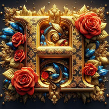 Load image into Gallery viewer, Diamond Painting - Full Round - Flower letter-H (30*30CM)