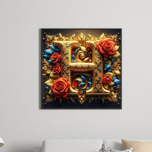 Load image into Gallery viewer, Diamond Painting - Full Round - Flower letter-H (30*30CM)