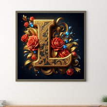 Load image into Gallery viewer, Diamond Painting - Full Round - Flower letter-L (30*30CM)