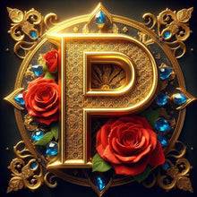 Load image into Gallery viewer, Diamond Painting - Full Round - Flower letter-P (30*30CM)