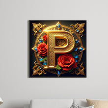 Load image into Gallery viewer, Diamond Painting - Full Round - Flower letter-P (30*30CM)