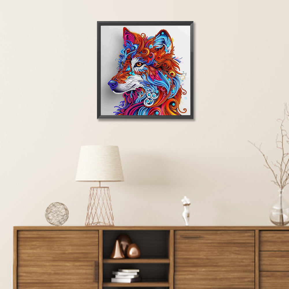 Diamond Painting - Partial Special Shaped - color wolf (30*30CM)