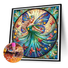 Load image into Gallery viewer, Diamond Painting - Partial Special Shaped - Stained Glass Butterfly Fairy (30*30CM)