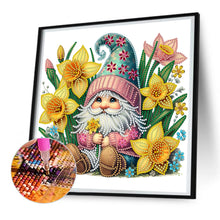 Load image into Gallery viewer, Diamond Painting - Partial Special Shaped - Spring flower gnome (30*30CM)