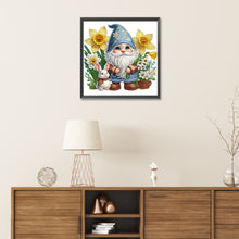 Load image into Gallery viewer, Diamond Painting - Partial Special Shaped - Spring flower gnome (30*30CM)