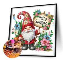 Load image into Gallery viewer, Diamond Painting - Partial Special Shaped - Spring flower gnome (30*30CM)