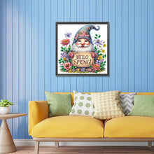 Load image into Gallery viewer, Diamond Painting - Partial Special Shaped - Spring flower gnome (30*30CM)