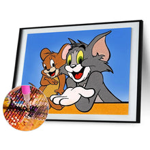 Load image into Gallery viewer, Diamond Painting - Full Round - cat and mouse (40*30CM)