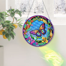 Load image into Gallery viewer, Suncatcher Animal Flower Colorful Diamond Drawing Hanging Ornament (Butterfly)