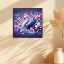 Load image into Gallery viewer, Diamond Painting - Full Round - purple atmosphere swan (30*30CM)