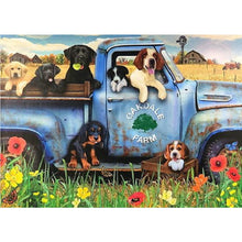 Load image into Gallery viewer, Diamond Painting - Full Square - puppy car (40*30CM)
