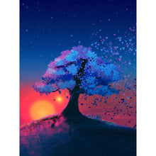 Load image into Gallery viewer, Diamond Painting - Full Round - tree under sunset (30*40CM)