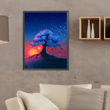 Load image into Gallery viewer, Diamond Painting - Full Round - tree under sunset (30*40CM)