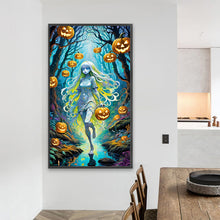 Load image into Gallery viewer, AB Diamond Painting - Full Round - Halloween forest girl (40*70CM)