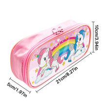 Load image into Gallery viewer, Cartoon Unicorn Round DIY Diamond Painting Stationery Box Students Pencil Case