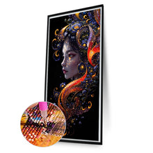 Load image into Gallery viewer, AB Diamond Painting - Full Round - flower and girl (40*75CM)