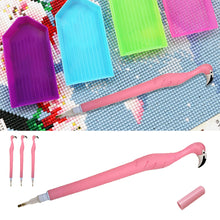 Load image into Gallery viewer, Cute Flamingo Diamond Painting Pen Kit with Clay Tips Tray for Diamond Painting