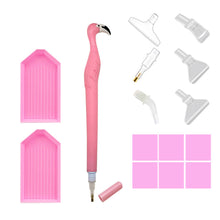 Load image into Gallery viewer, Cute Flamingo Diamond Painting Pen Kit with Clay Tips Tray for Diamond Painting