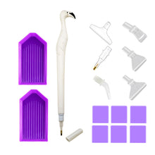 Load image into Gallery viewer, Cute Flamingo Diamond Painting Pen Kit with Clay Tips Tray for Diamond Painting