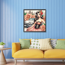 Load image into Gallery viewer, Diamond Painting - Partial Special Shaped - retro girl (30*30CM)