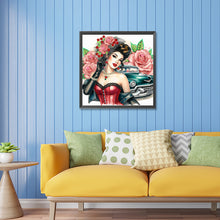 Load image into Gallery viewer, Diamond Painting - Partial Special Shaped - retro girl (30*30CM)