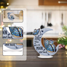 Load image into Gallery viewer, Singl-Side Acrylic Butterfly Moon Desktop Diamond Art Kits for Home Office Decor