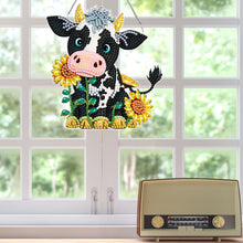 Load image into Gallery viewer, Acrylic Single-Side Cow 5D DIY Diamond Painting Dots Pendant for Home Wall Decor