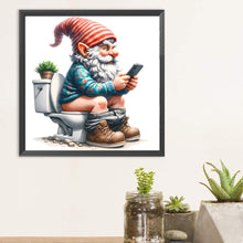 Load image into Gallery viewer, Diamond Painting - Full Round - Goblin squatting on the toilet (30*30CM)