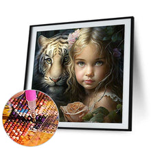 Load image into Gallery viewer, Diamond Painting - Full Round - girl and beast (30*30CM)