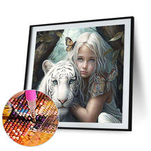 Load image into Gallery viewer, Diamond Painting - Full Round - girl and beast (30*30CM)