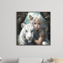 Load image into Gallery viewer, Diamond Painting - Full Round - girl and beast (30*30CM)