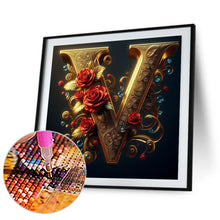Load image into Gallery viewer, Diamond Painting - Full Round - twenty-six letters-v (30*30CM)