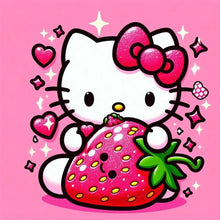 Load image into Gallery viewer, Diamond Painting - Full Round - strawberry hello kitty (30*30CM)