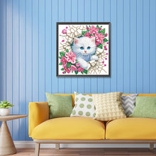 Load image into Gallery viewer, Diamond Painting - Partial Special Shaped - The kitten that breaks out of the wall (30*30CM)