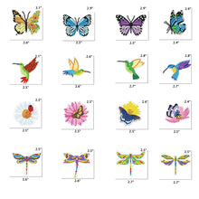 Load image into Gallery viewer, 16Pcs Butterfly Hummingbird Dragonfly Stakes Diamond Art Kits for Kids Beginners