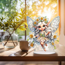 Load image into Gallery viewer, Flower Fairy Special Shaped Double Sided Diamond Painting Tabletop Ornaments Kit