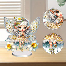 Load image into Gallery viewer, Flower Fairy Special Shaped Double Sided Diamond Painting Tabletop Ornaments Kit