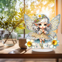 Load image into Gallery viewer, Flower Fairy Special Shaped Double Sided Diamond Painting Tabletop Ornaments Kit