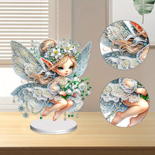 Load image into Gallery viewer, Flower Fairy Special Shaped Double Sided Diamond Painting Tabletop Ornaments Kit