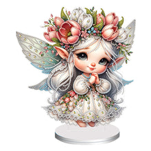 Load image into Gallery viewer, Flower Fairy Special Shaped Double Sided Diamond Painting Tabletop Ornaments Kit