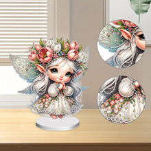 Load image into Gallery viewer, Flower Fairy Special Shaped Double Sided Diamond Painting Tabletop Ornaments Kit