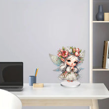 Load image into Gallery viewer, Flower Fairy Special Shaped Double Sided Diamond Painting Tabletop Ornaments Kit