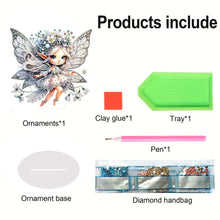 Load image into Gallery viewer, Flower Fairy Special Shaped Double Sided Diamond Painting Tabletop Ornaments Kit