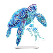 Load image into Gallery viewer, Sea Turtle Jellyfish Special Shaped Desktop Diamond Art Kits Home Table Decor