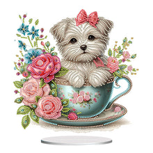 Load image into Gallery viewer, Teacup Puppy Special Shaped Table Top Diamond Painting Ornament Kits Table Decor