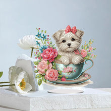 Load image into Gallery viewer, Teacup Puppy Special Shaped Table Top Diamond Painting Ornament Kits Table Decor