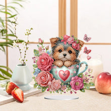 Load image into Gallery viewer, Teacup Puppy Special Shaped Table Top Diamond Painting Ornament Kits Table Decor