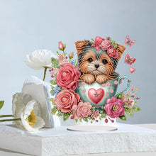 Load image into Gallery viewer, Teacup Puppy Special Shaped Table Top Diamond Painting Ornament Kits Table Decor